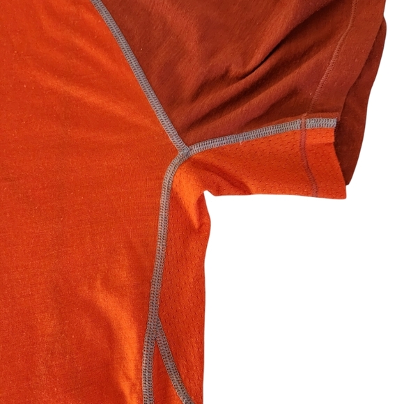 SMARTWOOL short sleeve shirt men's base layer merino blend orange size small - Picture 6 of 10